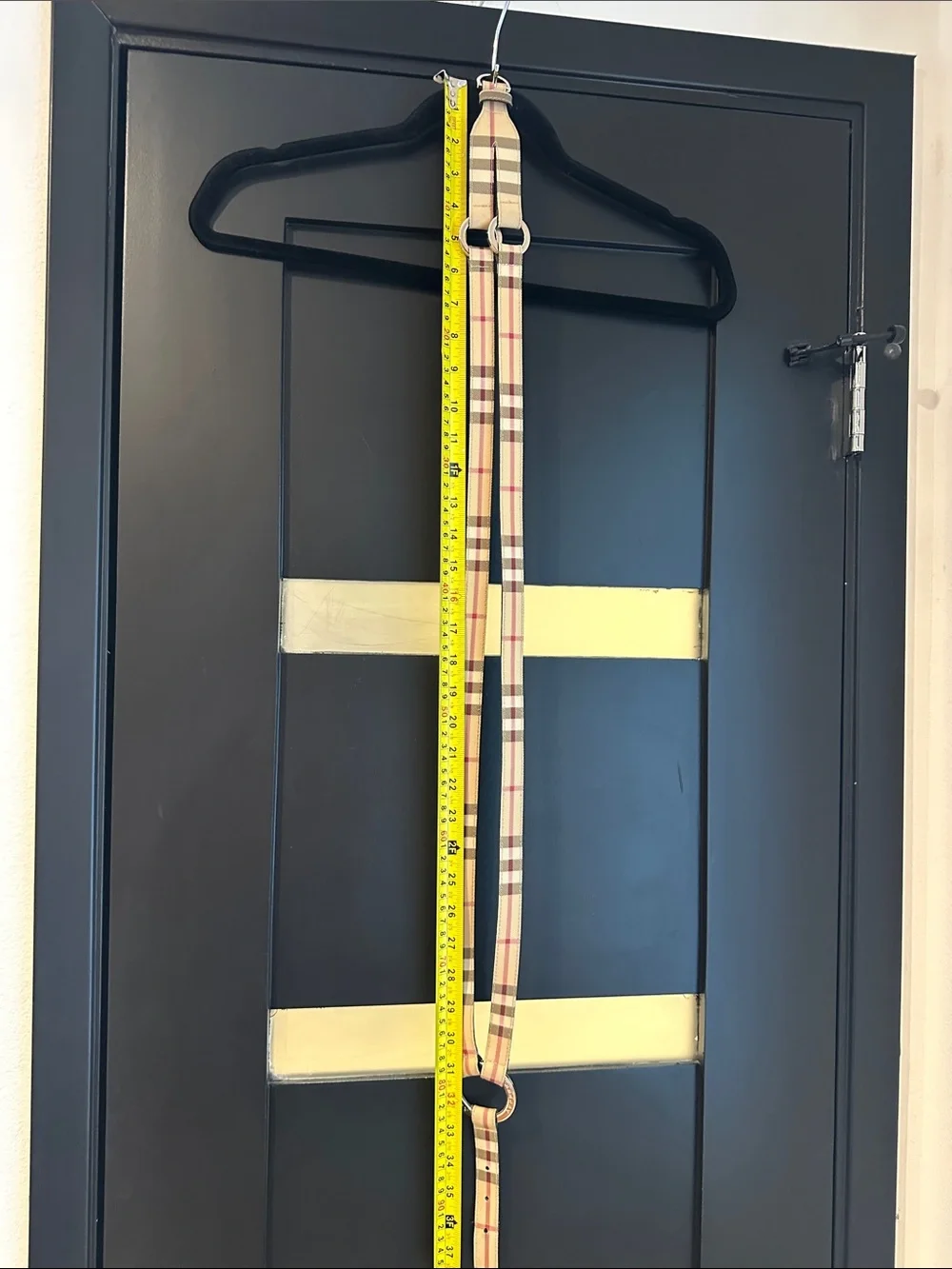 Burberry Vintage Nova Check Leather Harness Double Strap Belt